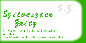 szilveszter zaitz business card